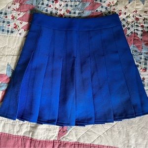 Royal Blue Pleated Tennis Skirt
